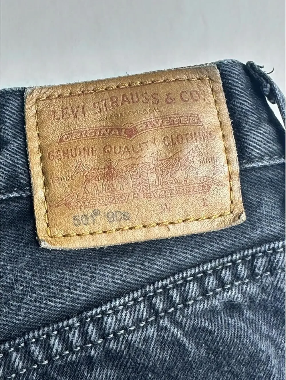 🖤⚡ Vintage 501 Levi’s Premium Black Wash Straight Jeans W25 L30 8861-25 ⚡🖤 - Picture 12 of 16